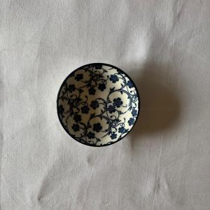 Boterschoteltje blauw wit