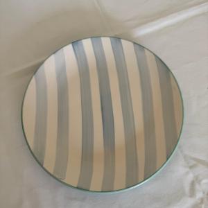 Dinerbord pastel streep groot (diverse kleuren)