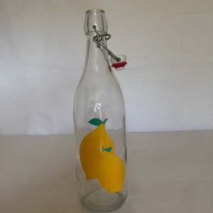 Waterfles transparant met citroen