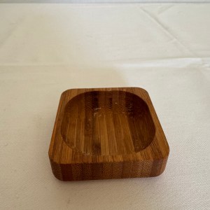 Kaarsenonderzetter hout vierkant