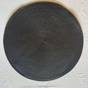 Zwarte placemat rond