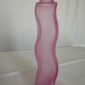 Kronkel vaas mat roze