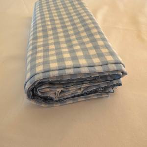 Tafellinnen blauw/wit geblokt